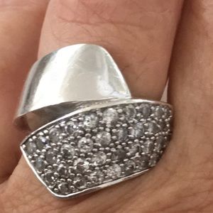 Statement stamped 92.5 sterling silver ring